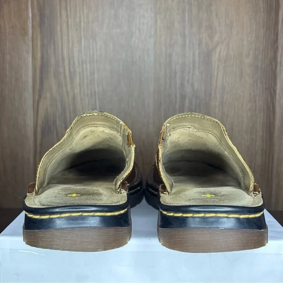 Dr. Martens VTG Brown Leather Unisex Slip-Ons - Picture 7 of 9